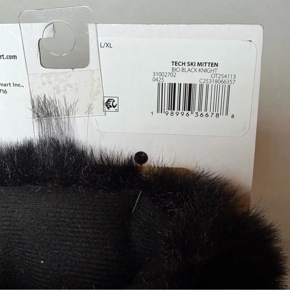 Ozark Trail Ski Mittens Women L/XL Faux Fur Cuff Winter Gloves NWT